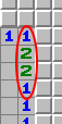 1-2-2-1パターン、例1：マーク付き